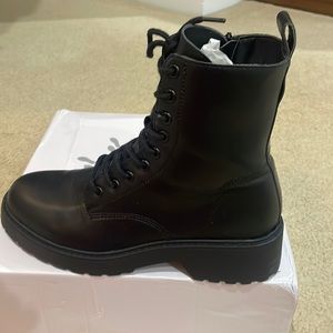 Brand New Lace Up side zip boot Size 9